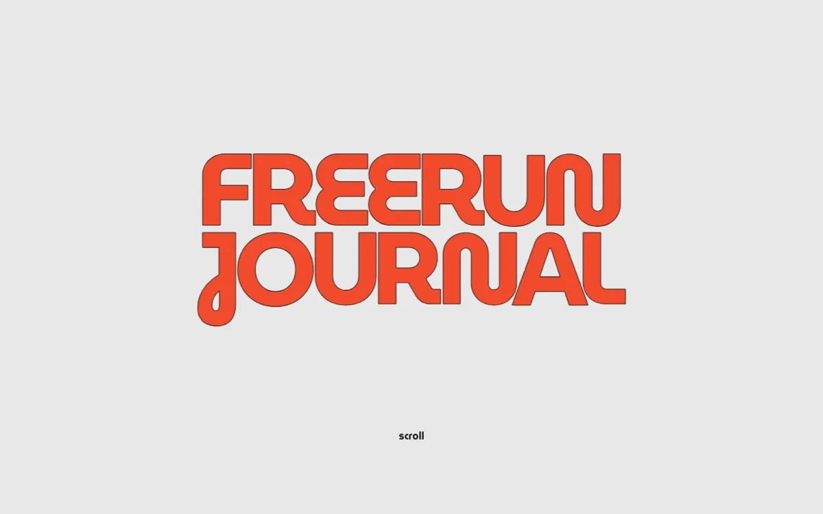 FREERUN JOURNAL のトップページ(freerunjournal.net のスクリーンショット)